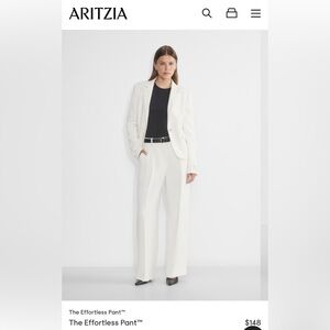 Aritzia White Effortless Pant